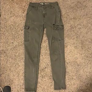 army green skinny jeans